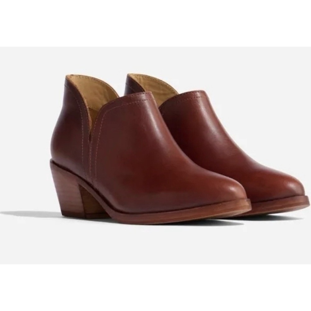 Nisolo Ankle Boot Mia Auburn Brown‎ Leather Womens 6 New In Box